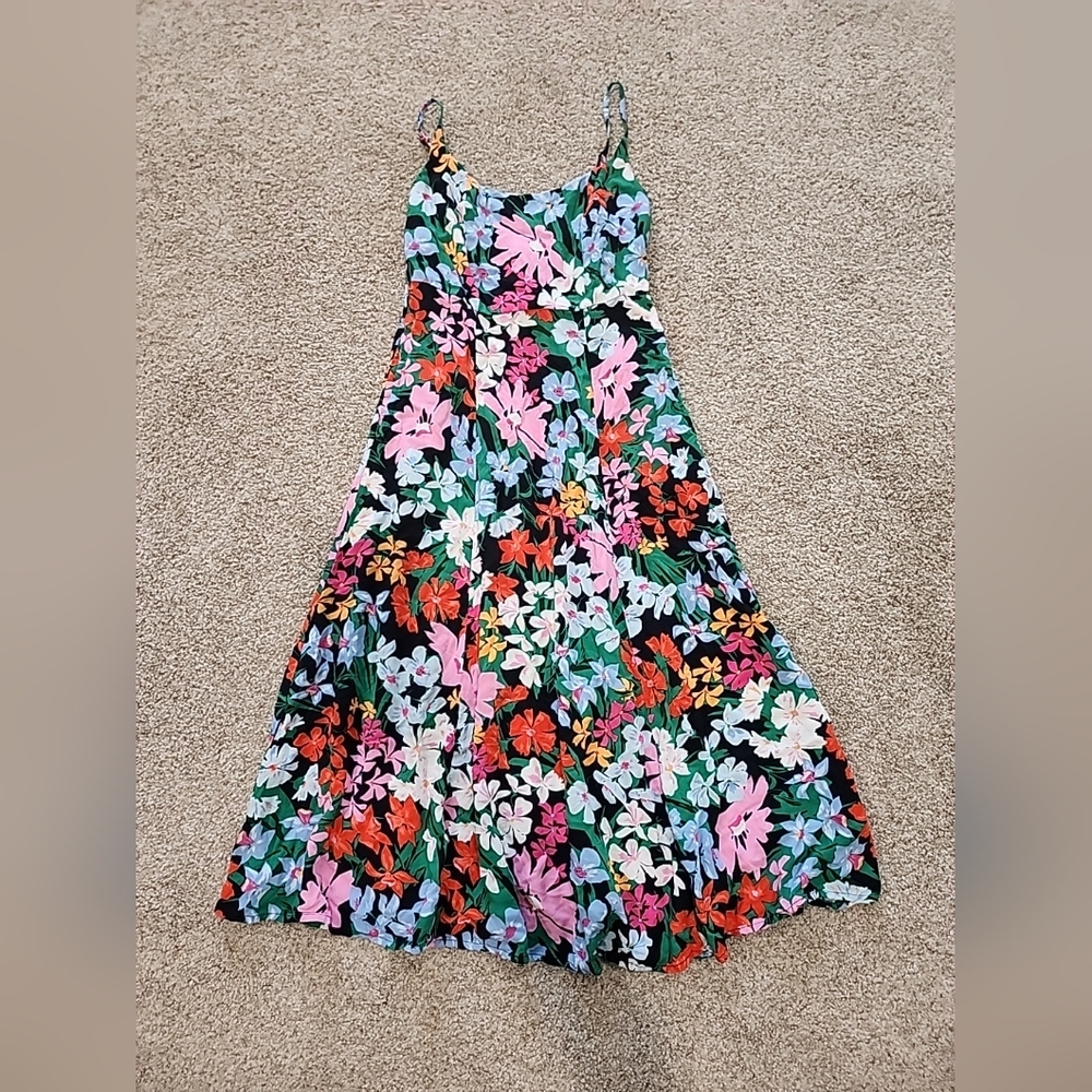 Old Navy XS Multicolor Floral Spaghetti Strap Maxi Dress